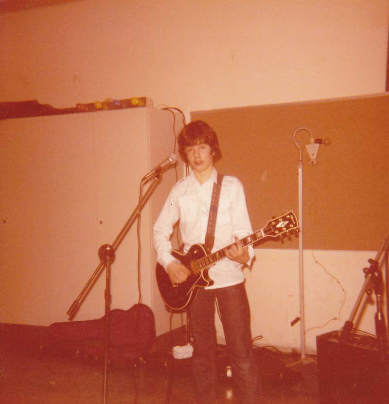 The Connection in their first line-up on a school party (3), 1980