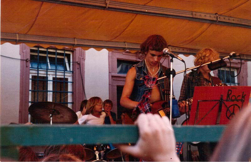 The Connection in their second line-up - concert in front of the old town hall in Schriesheim (1), 1981